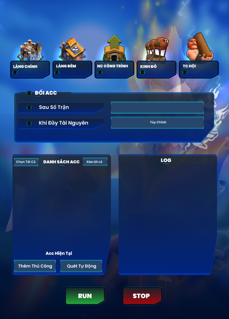 Giao Diện Tool Đổi Acc XMagic Bot